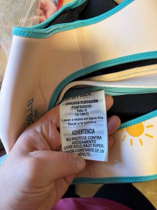 Chaleco flotador BTBOX Talla S (15-19kg)