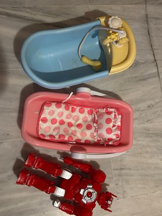 Camión de bomberos y juguetes varios