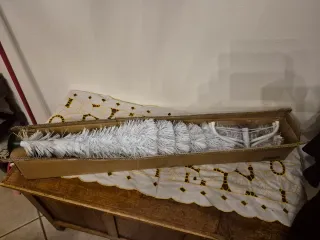 Albero Natale Bianco LED 120cm