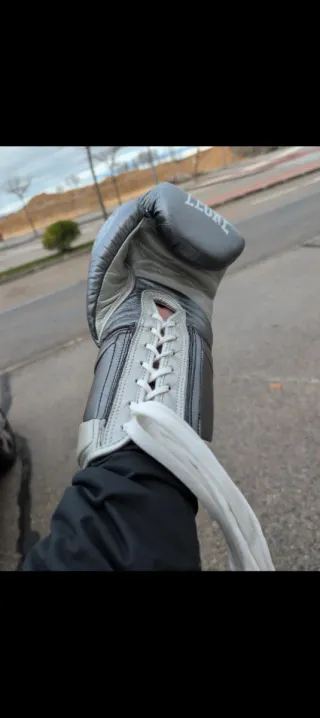 Guantes Boxeo Leone 1947 Authentic 2 Gris