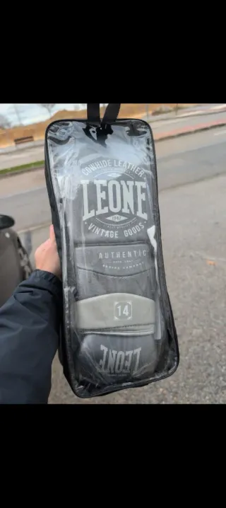 Guantes Boxeo Leone 1947 Authentic 2 Gris