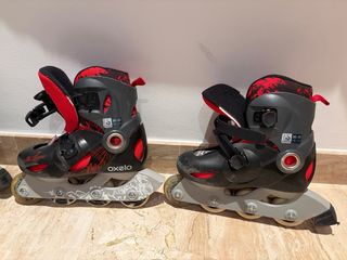 2 pares de Patines en línea niño Oxelo Talla 30-32