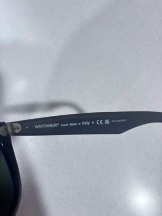 Ray-Ban negras. Modelo Wayfarer. Calibre 54