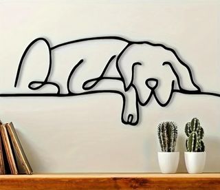 Arte de pared de metal para perros