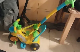 Triciclo Bebe Amarillo con Empujador