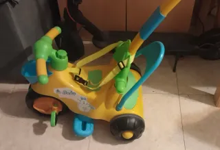 Triciclo Bebe Amarillo con Empujador