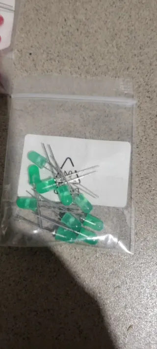 Lotto 60 pezzi LED verdi