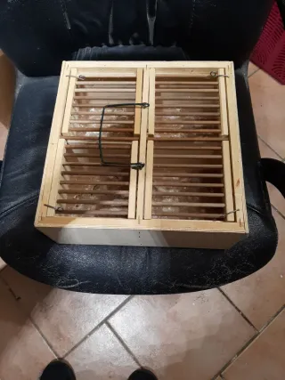 Trasportino per canarini in legno 4 posti