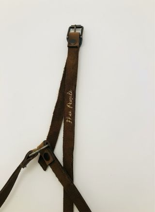 Vestido negro boho con cinturón piel