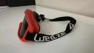 Casco de esquí infantil rojo+ gafas wedze