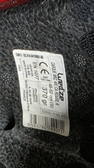 Casco de esquí infantil rojo+ gafas wedze