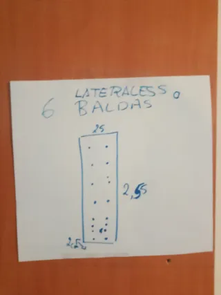 Lote baldas melamina acabado cerezo