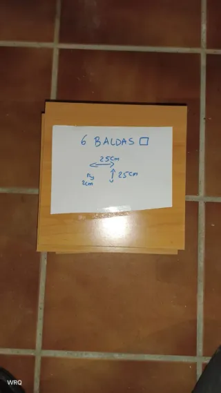 Lote baldas melamina acabado cerezo