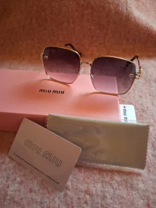 Gafas Miu Miu Mujer Dorado Marrón