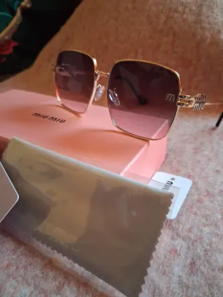 Gafas Miu Miu Mujer Dorado Marrón