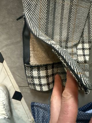 Pantalones de vestir Zara a cuadros grises