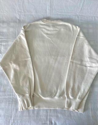 Sudadera cuello redondo blanca