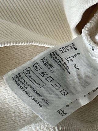 Sudadera cuello redondo blanca