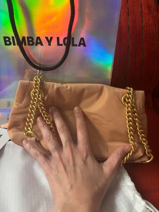 Bolso Bimba y Lola Beige Dorado