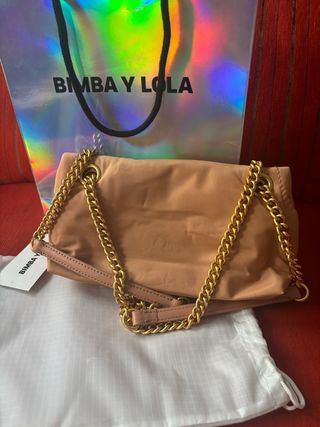 Bolso Bimba y Lola Beige Dorado
