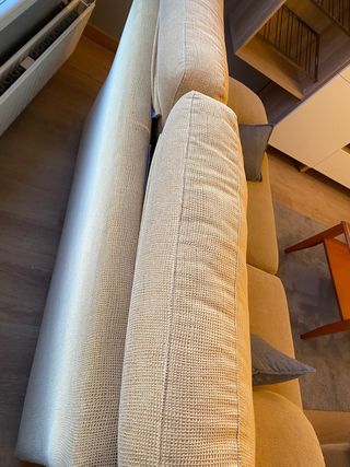 Sofá 2 plazas tela amarillo