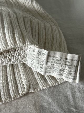 Jersey Pull&Bear cuello redondo blanco grueso