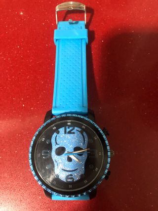 Reloj Unisex Pulsera Azul Calavera