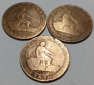 Lote 8 monedas Alfonso XII 1878-1879