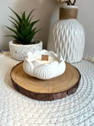 Vela aromática artesanal de cerámica