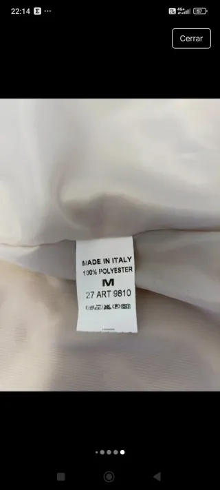 Abrigo de pelo beige talla única