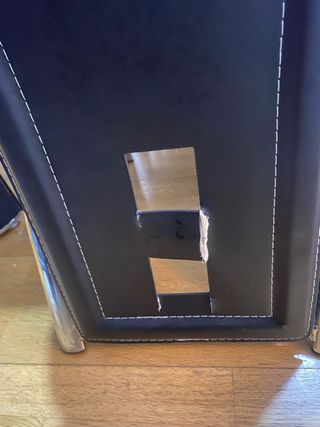 Mesa Comedor Cristal Negra y Patas Metálicas