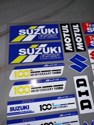 KIT PEGATINAS SUZUKI MOTO 100 ANIVERSARIO CARENADO