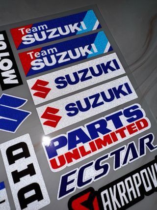 KIT PEGATINAS SUZUKI MOTO 100 ANIVERSARIO CARENADO