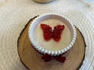 Vela artesanal mariposa roja