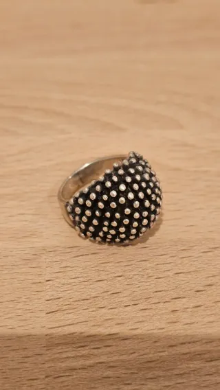 Anillo Plata Ley Diseño Puntos