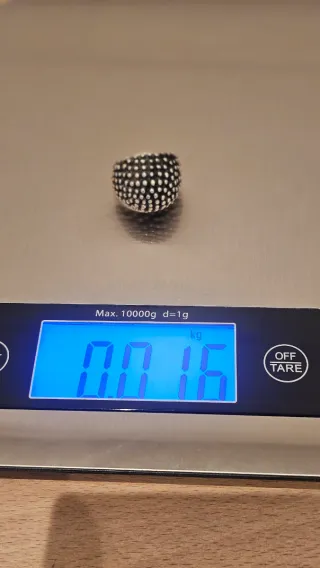 Anillo Plata Ley Diseño Puntos