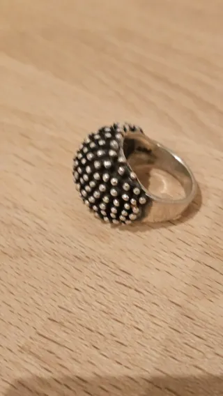 Anillo Plata Ley Diseño Puntos