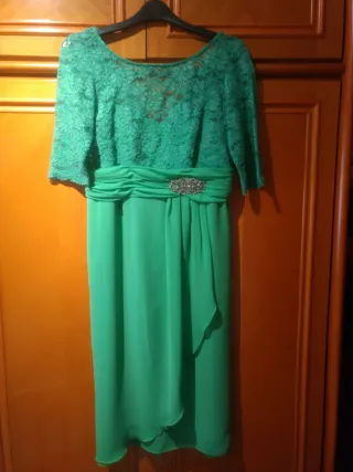 Vestido de fiesta verde