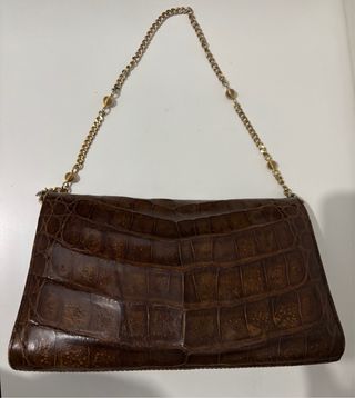 Bolso de piel de cocodrilo autentica