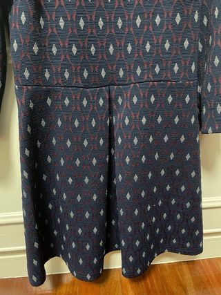 Vestido Sfera azul marino rombos. Talla S