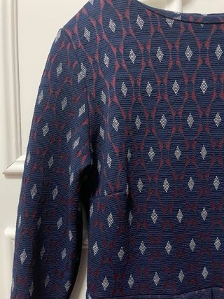 Vestido Sfera azul marino rombos. Talla S