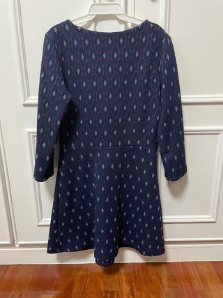 Vestido Sfera azul marino rombos. Talla S