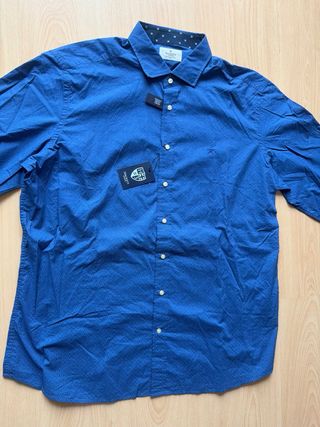 Camisa Hackett Azul Estampada