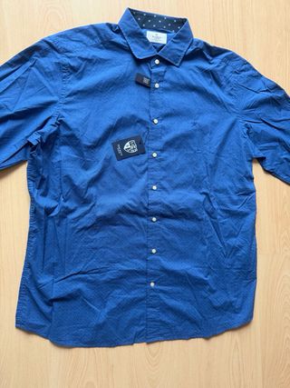 Camisa Hackett Azul Estampada