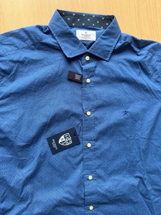 Camisa Hackett Azul Estampada