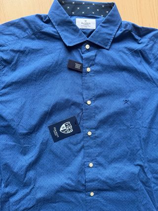 Camisa Hackett Azul Estampada