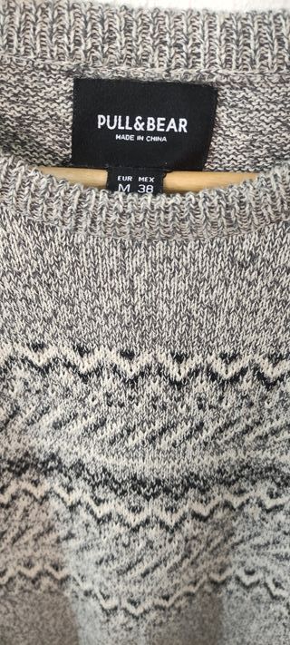 Jersey de punto gris con diseño