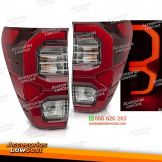FAROS TRASEROS LED PARA TOYOTA HILUX 16-20 ROJA