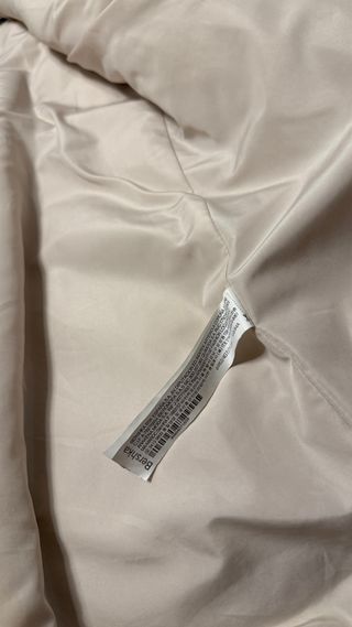 Abrigo pelo beige largo