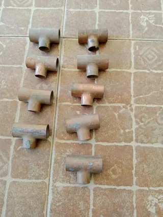 Lote piezas cobre fontanería
